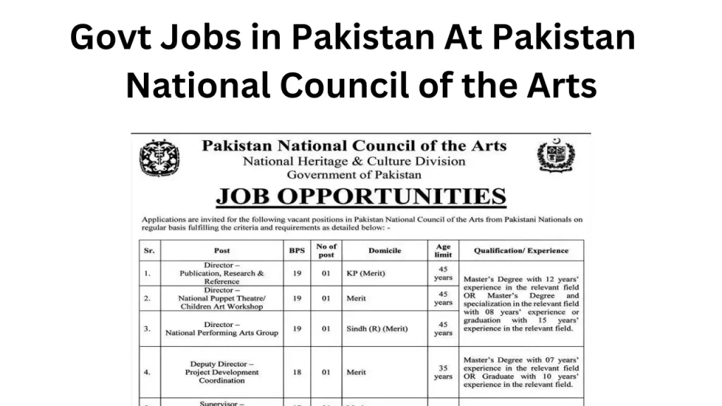 Pakistan National Council of the Arts Ads