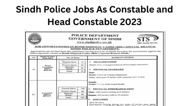 Sindh Police Jobs As Constable and Head Constable 2023