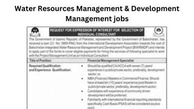 Water Resources Management & Development Management jobs in Quetta 2023