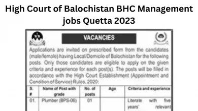 High Court of Balochistan BHC Management jobs Quetta 2023