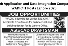 Web Application and Data Integration Company WADIC IT Posts Lahore 2023