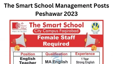 The Smart School Management Posts Peshawar 2023