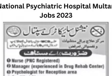 National Psychiatric Hospital Multan Jobs 2023