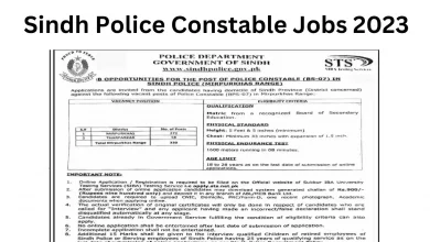 Sindh Police Constable Jobs 2023