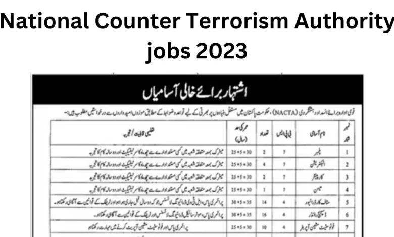 National Counter Terrorism Authority jobs 2023