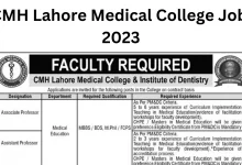 CMH Lahore Medical College Jobs 2023