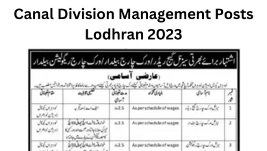 Canal Division Management Posts Lodhran 2023