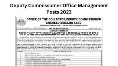 Deputy Commissioner Office Management Posts 2023