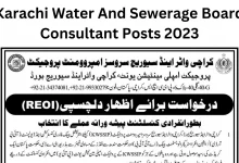 Karachi Water And Sewerage Board Consultant Posts 2023