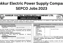 Sukkur Electric Power Supply Company SEPCO Jobs 2023