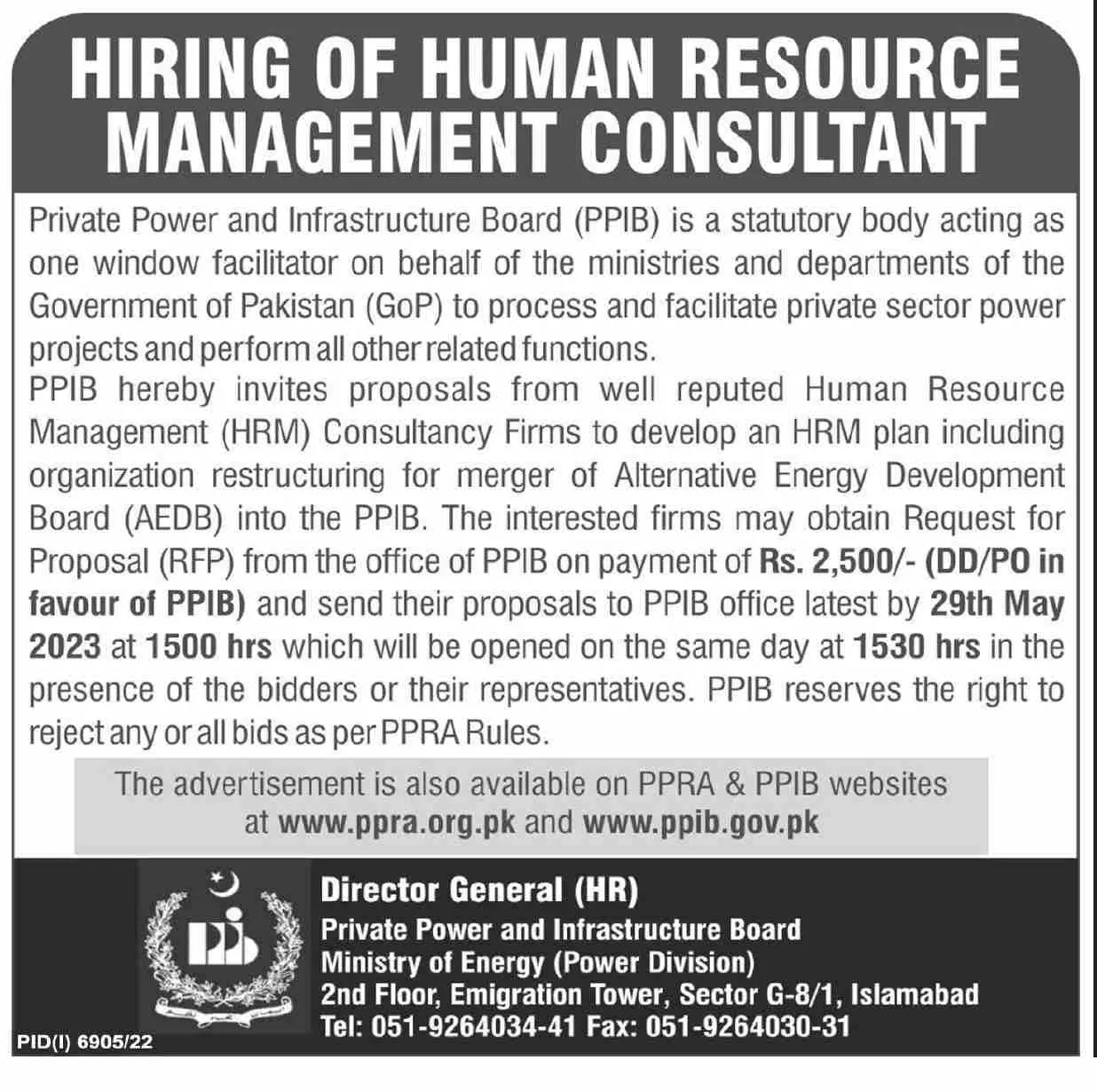 Ministry of Energy Consultant Posts Islamabad 2023