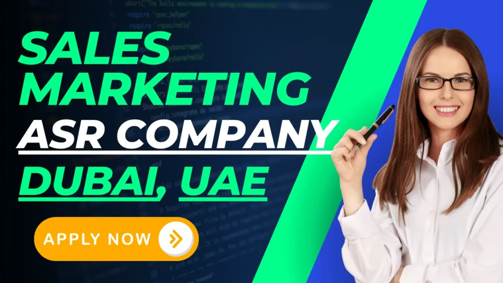 Sales Marketing ASR Company Dubai, UAE